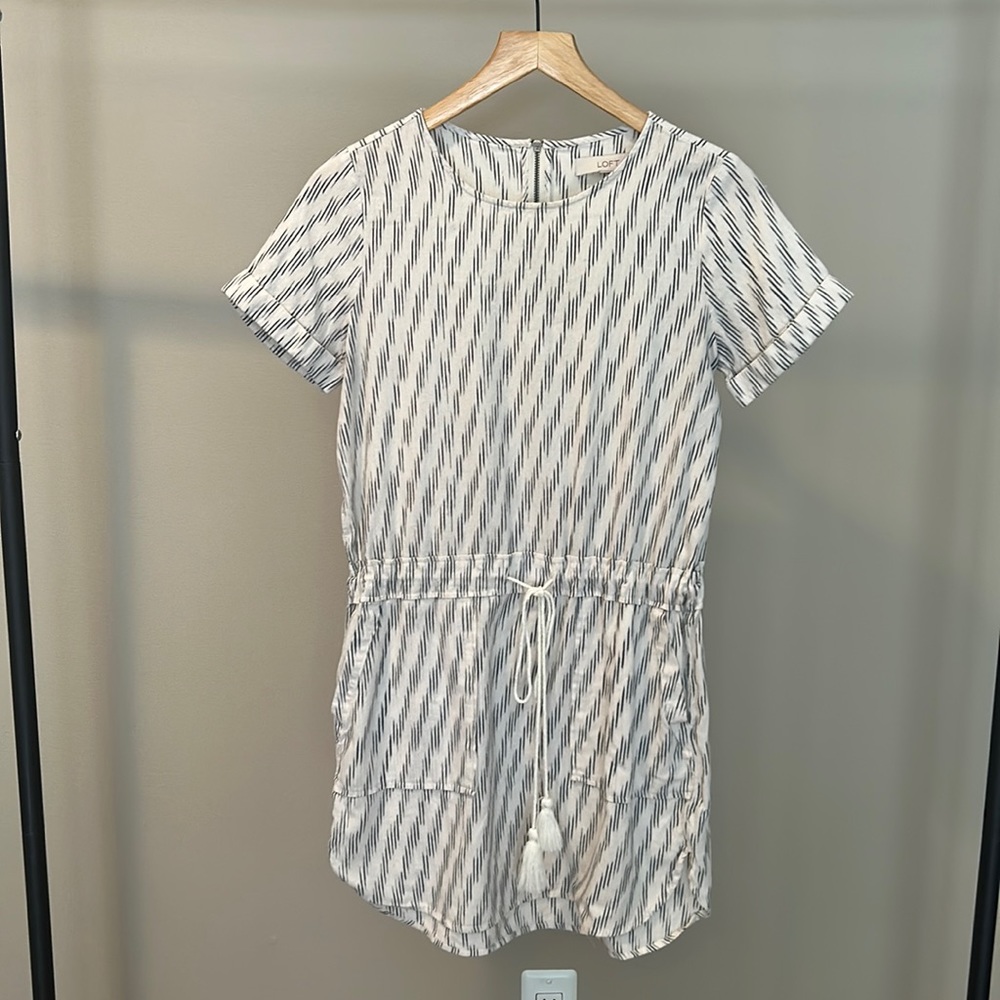 LOFT petite drawstring dress